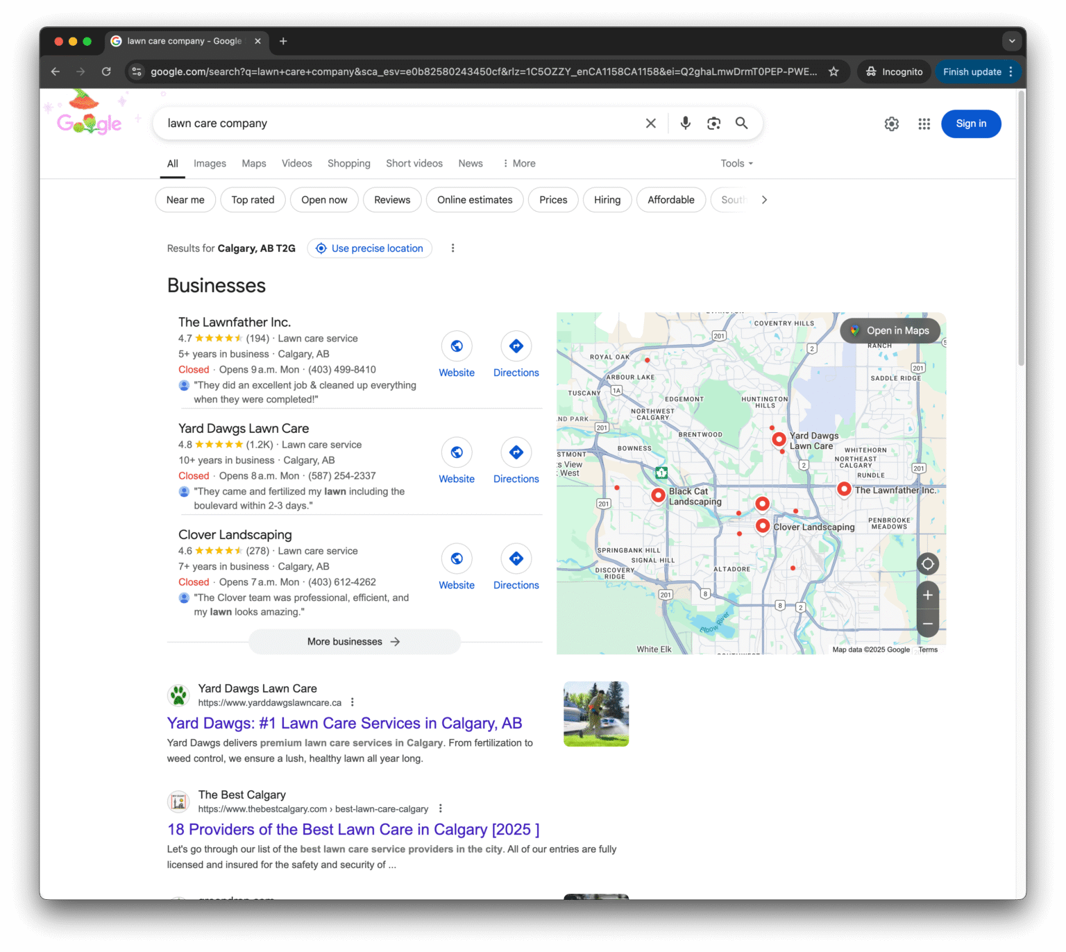 YardDawgs Results [1]