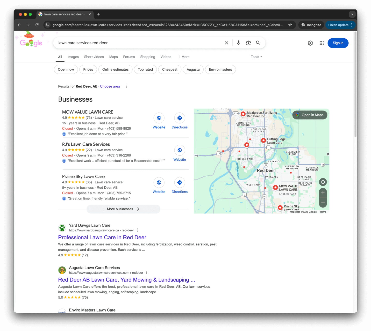 YardDawgs Results [10]