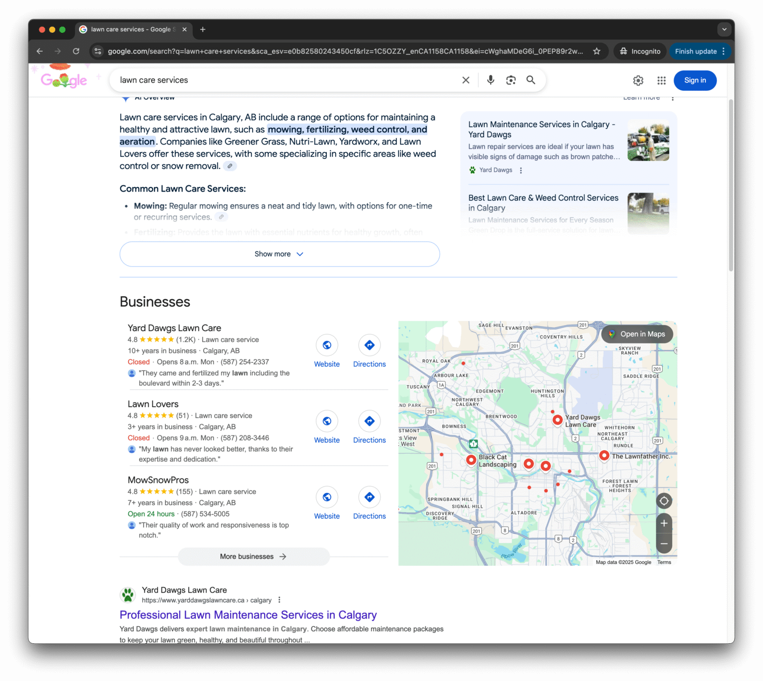 YardDawgs Results [3]