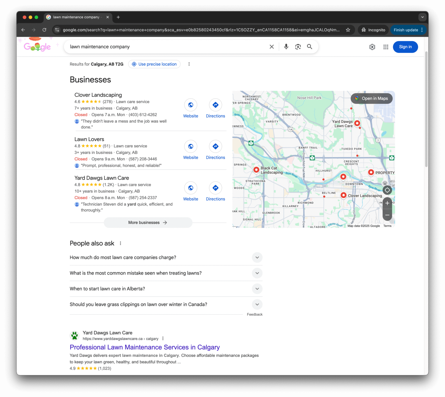 YardDawgs Results [4]