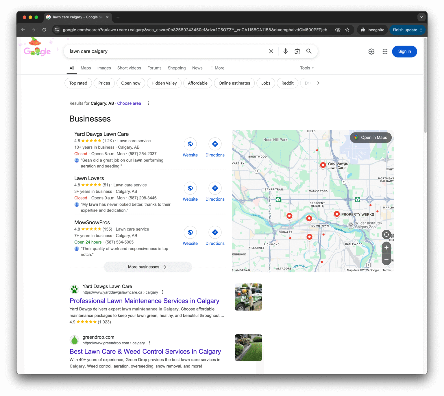 YardDawgs Results [5]