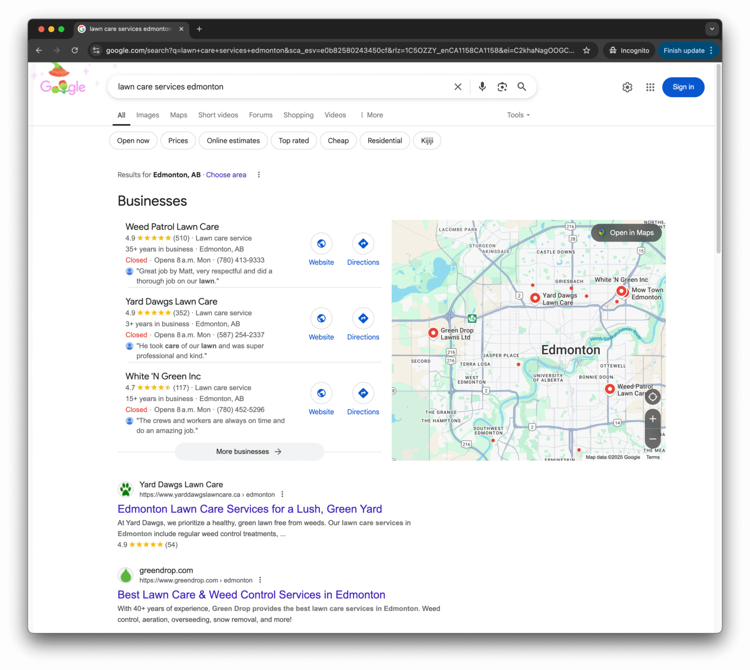 YardDawgs Results [6]