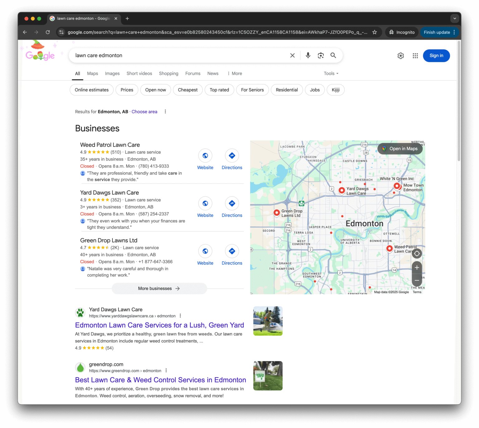 YardDawgs Results [7]