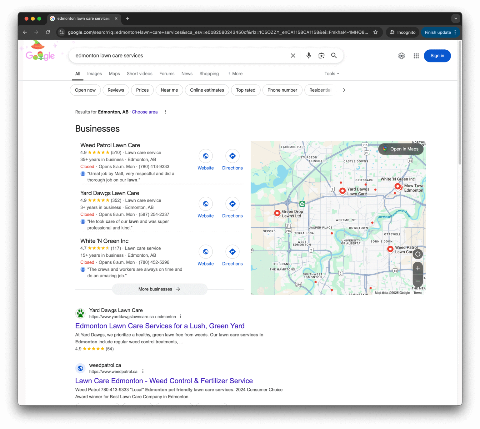 YardDawgs Results [8]