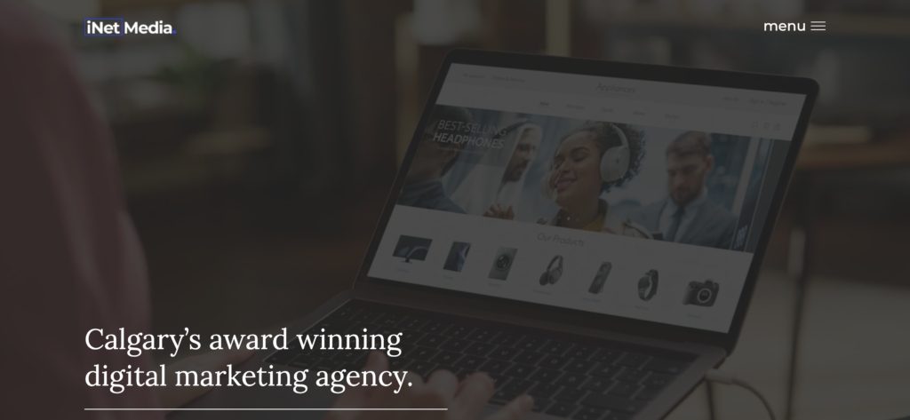 iNet Media website homepage